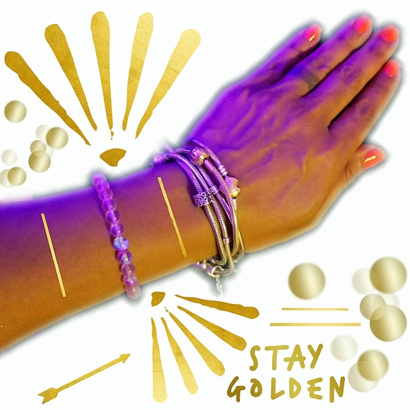 New Light Rose Color Iridescent Quartz Bracelet - Picture 6 of 7